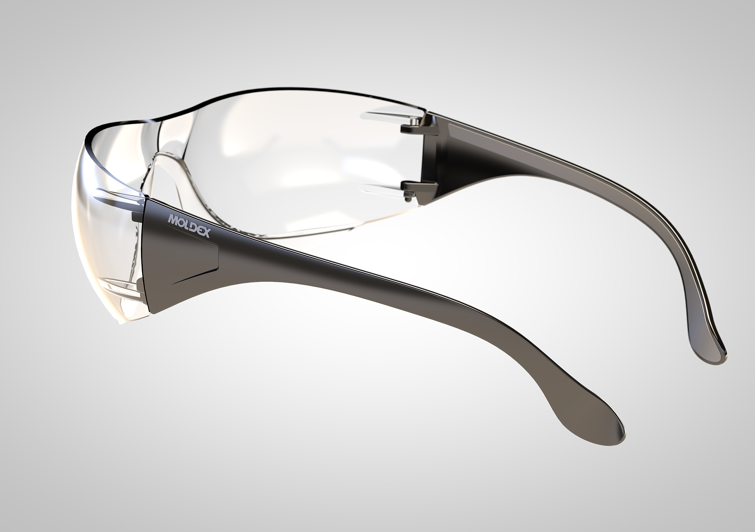 IONDESIGN Moldex Schutzbrille Produktdesign Rendering links hinten
