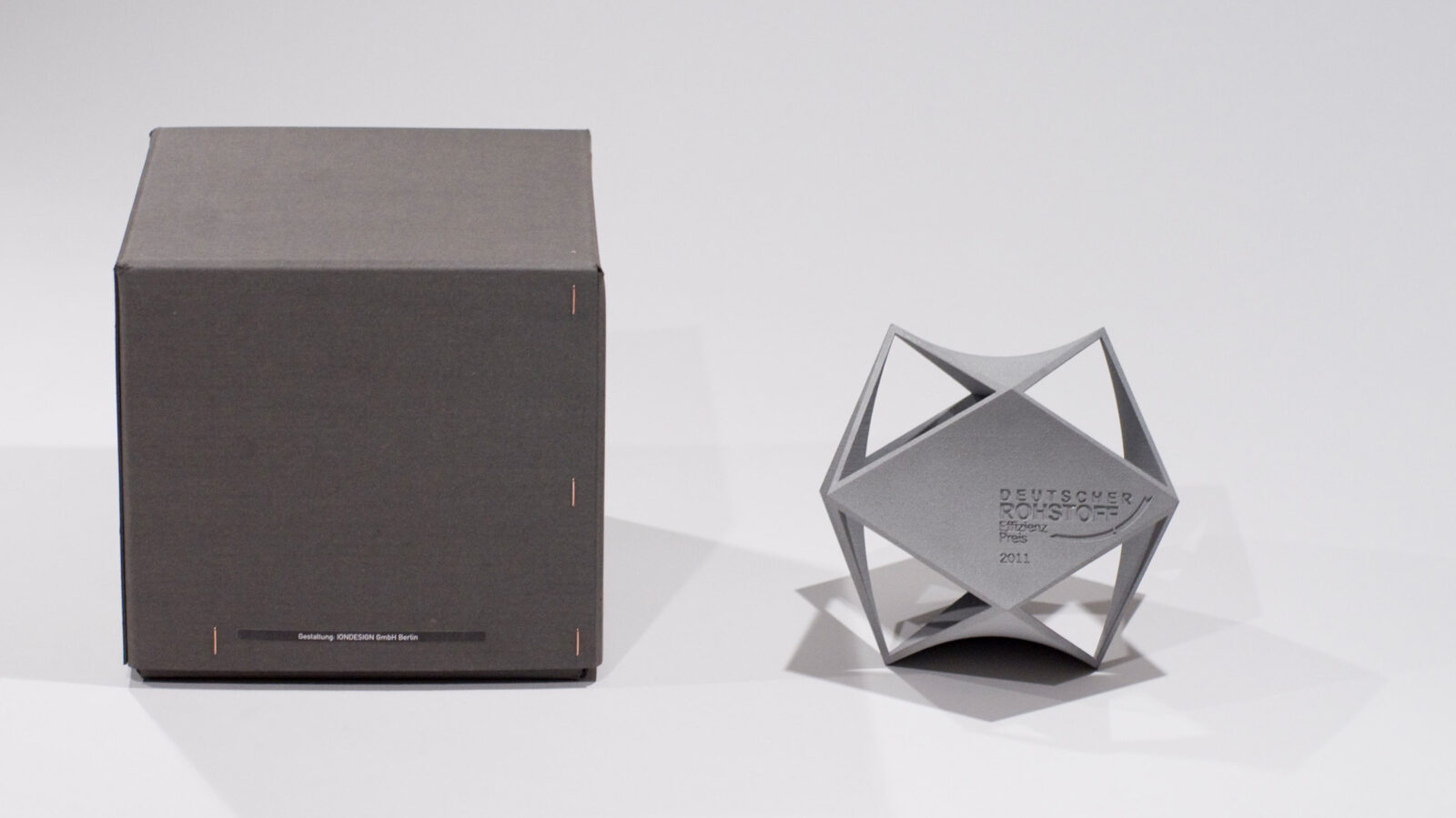 IONDESIGN Rohstoffeffizienz Preis award with packaging