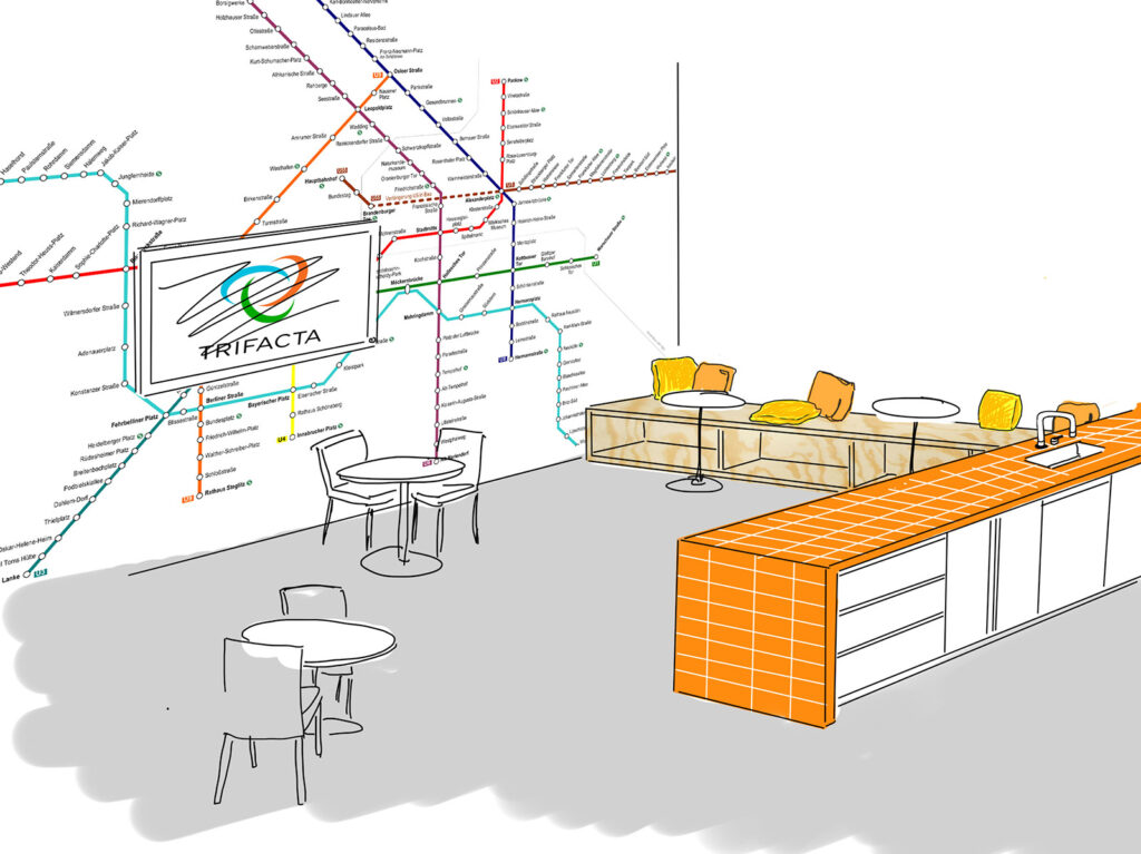 IONDESIGN Trifacta Skizze Kueche