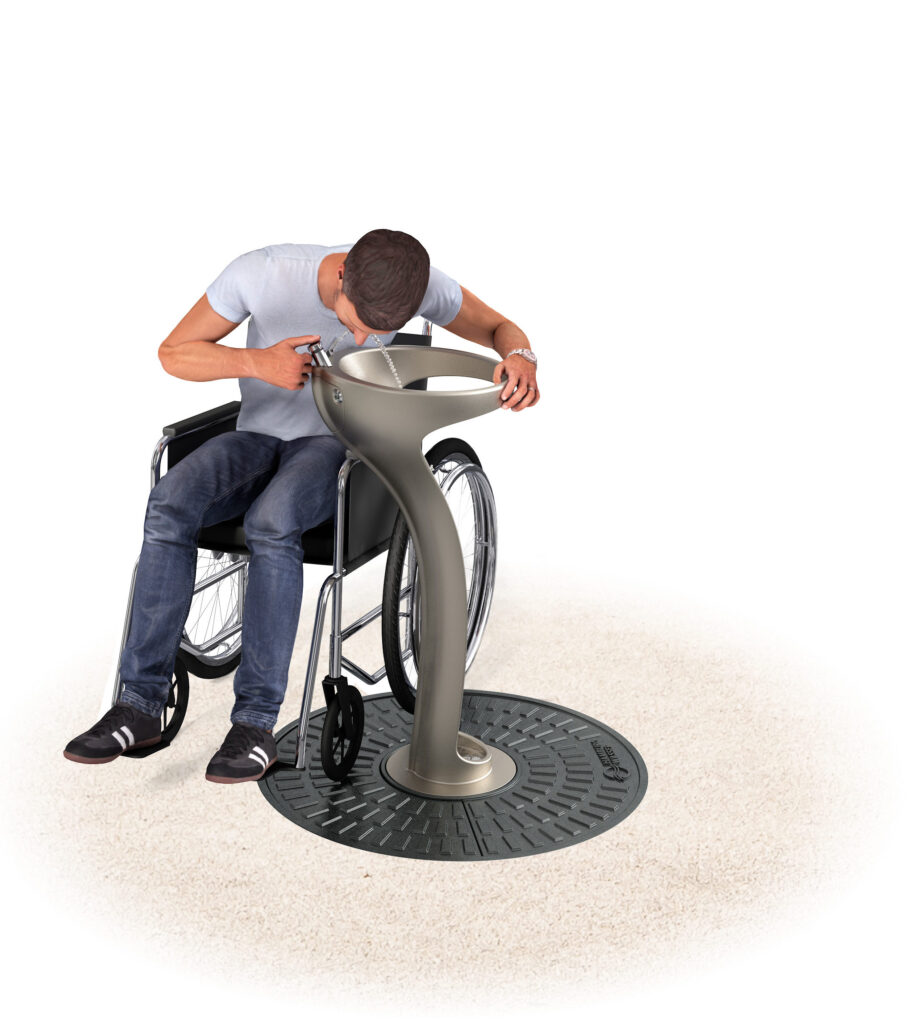 IONDESIGN drinking fountain man wheelchair